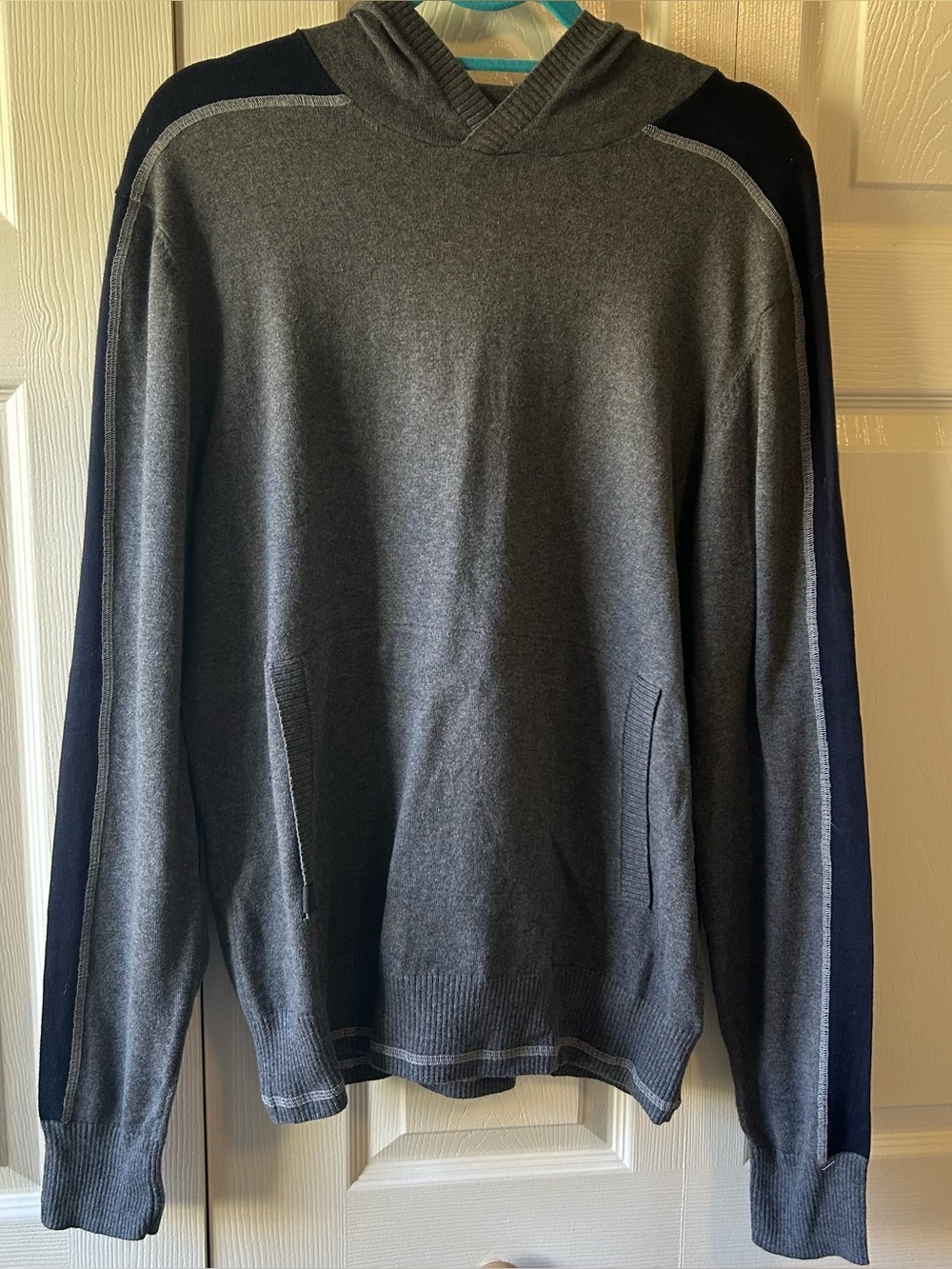 QOR men’s knit sweater hoodie size L